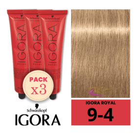 Schwarzkopf - Igora Royal Pack 3 9/4 Tintes Very Light Beige Blonde 60 ml
