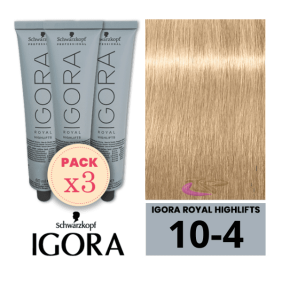 Schwarzkopf - Igora Royal Pack 3 Tintes 10/4 Extra Light Beige Blonde 60 ml