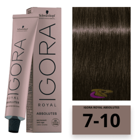 Schwarzkopf - Dye royal Igora Absolus 07,10 Medium Blonde Ash Frio 60 ml 