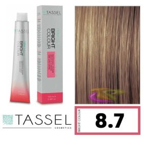 Tassel - Teinte de couleur vive avec Arg ny Kératine N 08,07 Blond clair brunâtres 100 ml (04817)