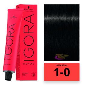 Schwarzkopf - Coloration Igora Royal  1/0 Noir 60 ml 