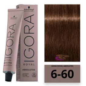 Schwarzkopf - Coloration Igora Royal Absolutes 6/60 Blond Foncé Marron Naturel 60 ml 