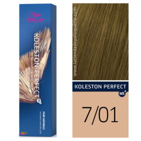 Wella - Koleston Perfect ME + Pure Naturals Dye 7/01 blond moyen naturel cendré 60 ml