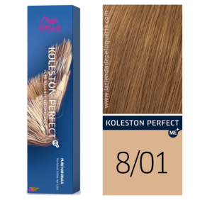 Wella - Koleston Perfect ME + Pure Naturals Dye 8/01 Blond Clair Naturel Cendré 60 ml
