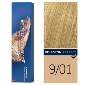 Wella - Koleston Perfect ME + Pure Naturals Dye 9/01 Blond Cendre Naturel Très Léger 60 ml