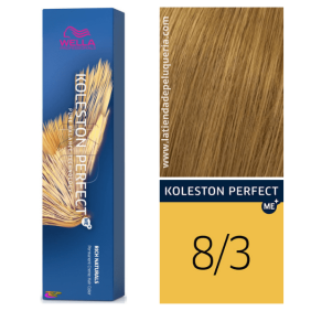 Wella - Koleston Perfect ME + Rich Naturals Colorant 8/3 Blond Doré Clair 60 ml
