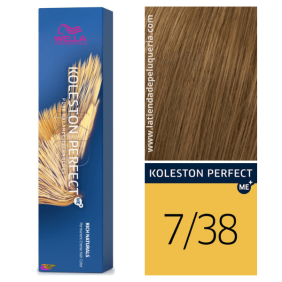 Wella - Koleston Perfect ME + Rich Naturals Dye 7/38 Perle moyenne dorée blonde 60 ml