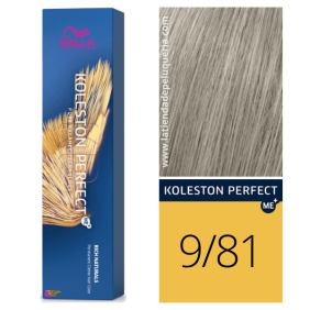Wella - Koleston Perfect ME + Rich Naturals Dye 9/81 Blond Très Clair Cendre Perle 60 ml
