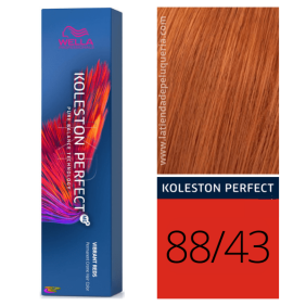 Wella - Koleston Perfect ME + Vibrant Reds 88/43 Intense Light Brown Cuivre Teinture Dorée 60 ml