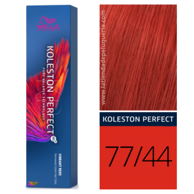 Wella - Koleston Perfect ME + Vibrant Reds Teinte 77/44 Moyenne Intense Cobrizo Blonde Intense 60 ml
