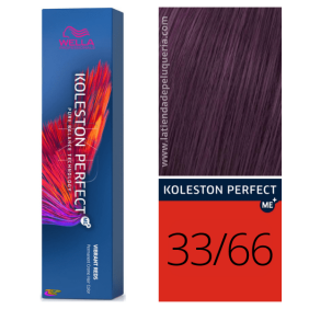 Wella - Koleston Perfect ME + Vibrant Reds 33/66 Dark Intense Caste ou Violet Foncé 60 ml