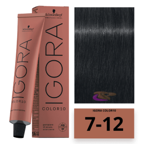 Schwarzkopf - Coloration COLOR IGORA 10 Minutes 7-12 Blond Moyen Cendre Fumée